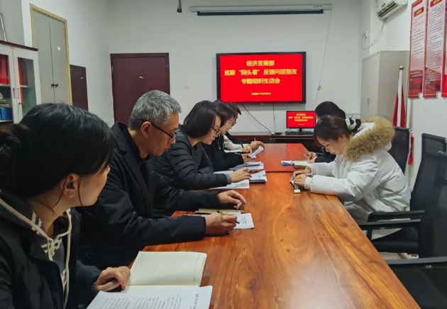 【巡察整改】直面问题促整改 凝心聚力再出发——经济发展部召开巡察“回头看”问题整改专题组织生活会